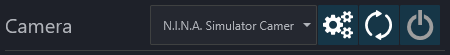Camera simulator selected on the Camera equipment page