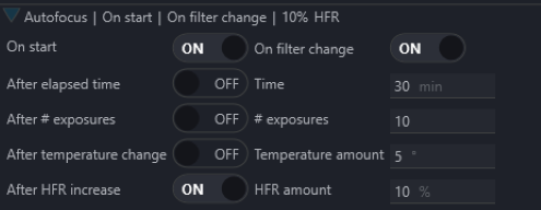 Auto Focus behavior