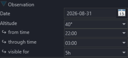 The SkyAtlas tab