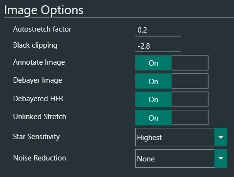 Autofocus Curve Basic Settings