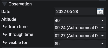 The SkyAtlas tab