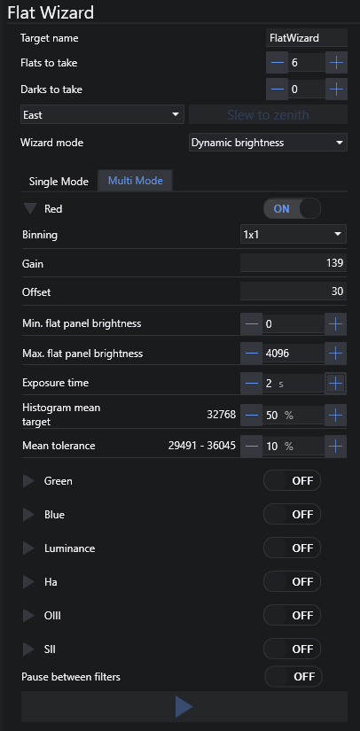 The Flatwizard multi mode menu